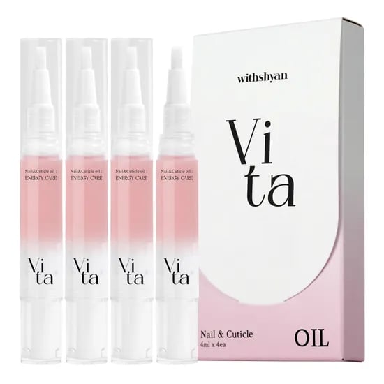 위드샨 네일 & 큐티클 오일펜, 에너지 케어·비타 세트, 4ml x 4개, 1박스