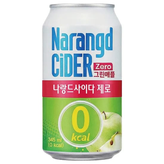동아오츠카 나랑드사이다 제로, 그린애플, 345ml, 24개
