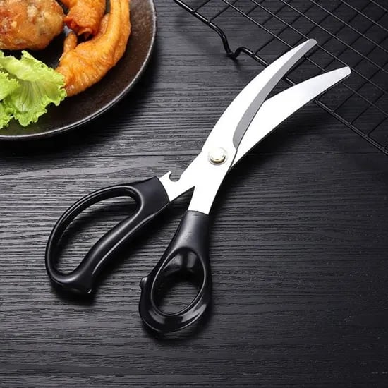 절삭력 좋은 국산 부엌 주방 업소용 캠핑 다용도 가위, 블랙, 240mm x 145mm, 1개