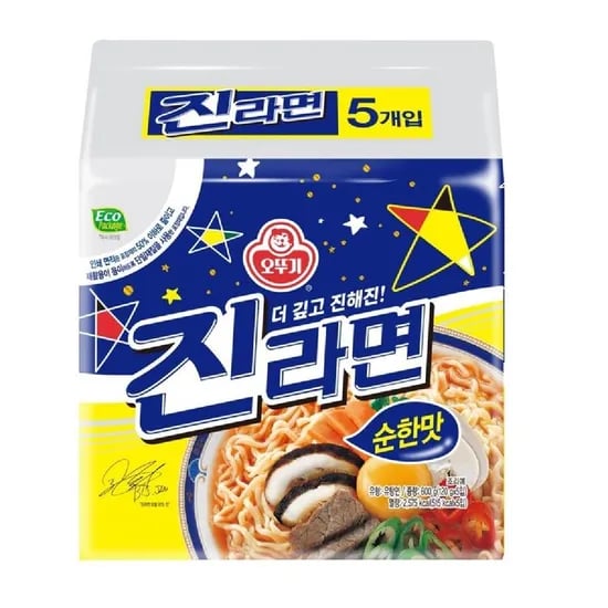 오뚜기 진라면 순한맛, 120g, 5개입, 1개