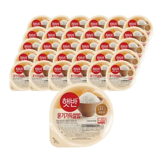햇반 윤기가득쌀밥, 210g, 36개