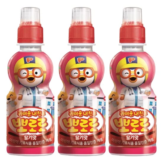 팔도 뽀로로 음료, 딸기맛, 235ml, 24개