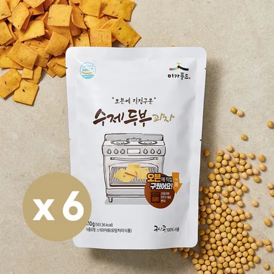미가푸드 수제두부 두부과자, 110g, 6개