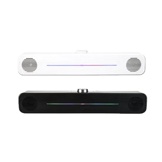 야인컴퓨터 USB LED 사운드바 바형 스피커 YS-B01, 화이트