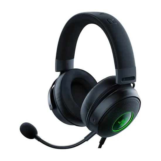 레이저 크라켄 V3 게이밍 헤드셋, RZ04-03770200-R3M1, 블랙, 1개