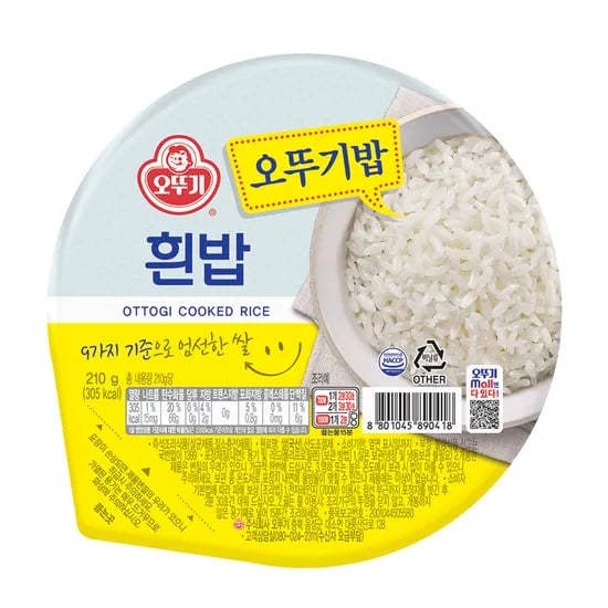 오뚜기밥 흰밥, 210g, 36개