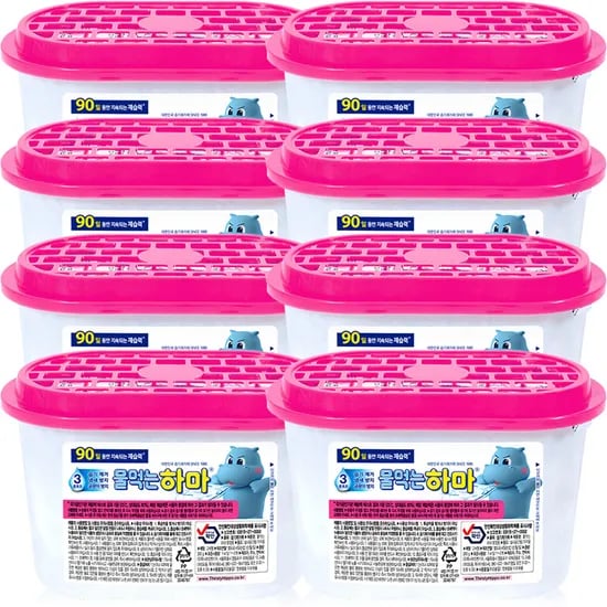 물먹는 하마 옷장용 제습제, 300g, 8입, 1개