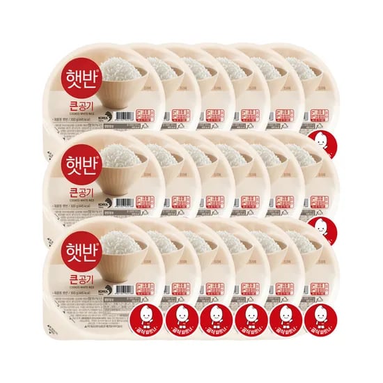 CJ제일제당 햇반 백미 큰공기, 300g, 18개