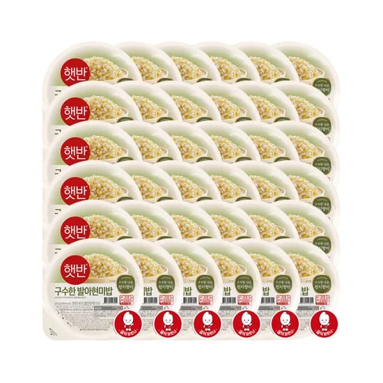 햇반 발아현미밥, 210g, 36개