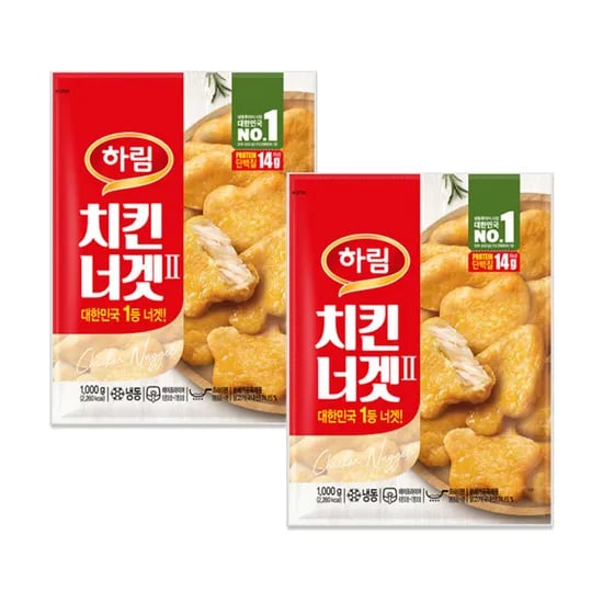 하림 치킨너겟II, 1kg, 2개