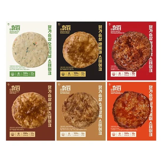 닭터 닭가슴살 스테이크 6종 혼합, 100g, 24개