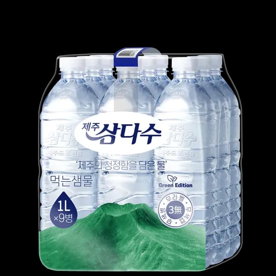 제주 삼다수, 무라벨, 1L, 9개