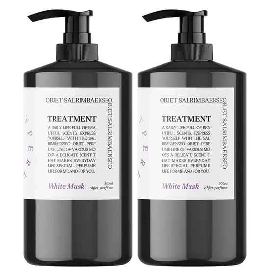 살림백서 오브제 퍼퓸 트리트먼트, 화이트머스크, 500ml, 2개