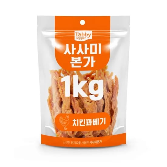 테비 고런치 사사미본가 치킨꽈배기, 강아지, 1kg, 1개