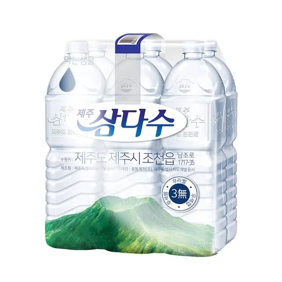 제주 삼다수, 무라벨, 2L, 6개