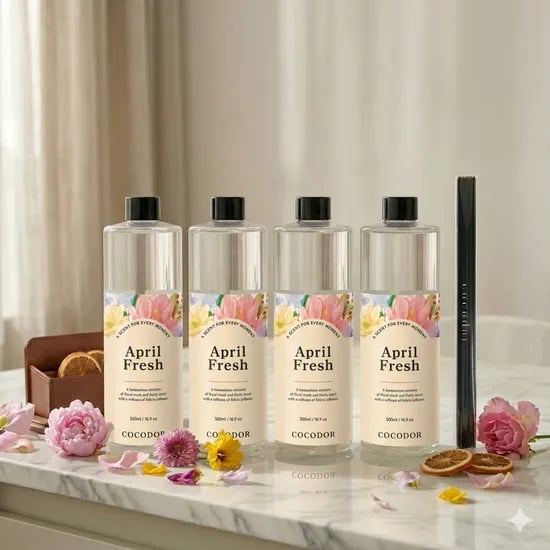 코코도르 디퓨저 리필액, 에이프릴 프레쉬, 500ml, 4개