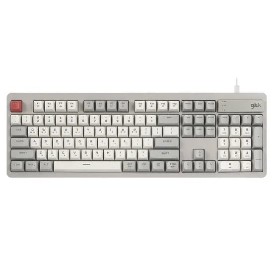 지클릭커 OFFICEPRO OPK50 사일런스 M RGB 풀윤활 무소음 방수 키보드 104키, 레트로, 멤브레인