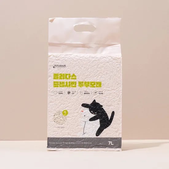 플리다스 고양이 두부모래, 녹차, 7L, 3개, 1개