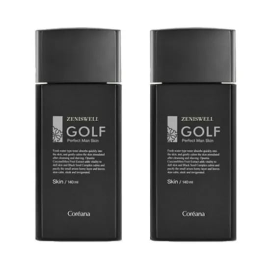 코리아나 제니스웰 골프 퍼펙트 맨 스킨, 140ml, 2개