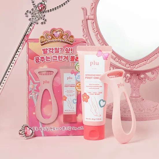 플루 인텐시브 리페어 풋크림, 50g, 1개 + 퍼펙트 발 각질 면도기, 1개