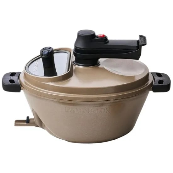 램프쿡 더뉴 일립스 자동회전냄비, SC-0020, 골든브라운, 37cm, 1개