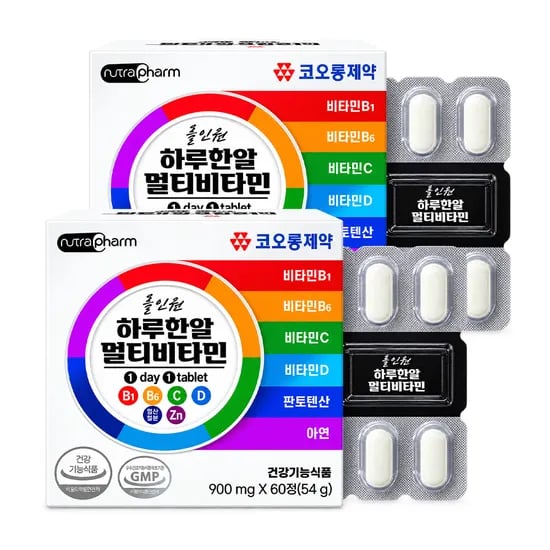 코오롱제약 올인원 하루한알 멀티비타민, 60정, 2개