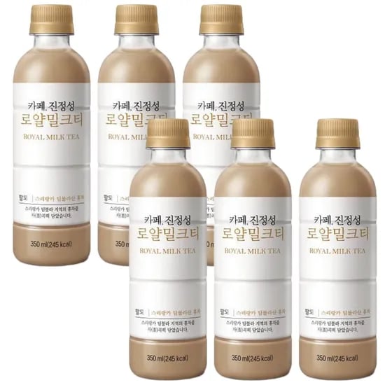 카페 진정성 로얄 밀크티, 350ml, 6개