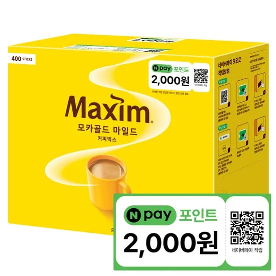 동서식품 맥심 모카골드 마일드 커피믹스, 12g, 400개, 1개