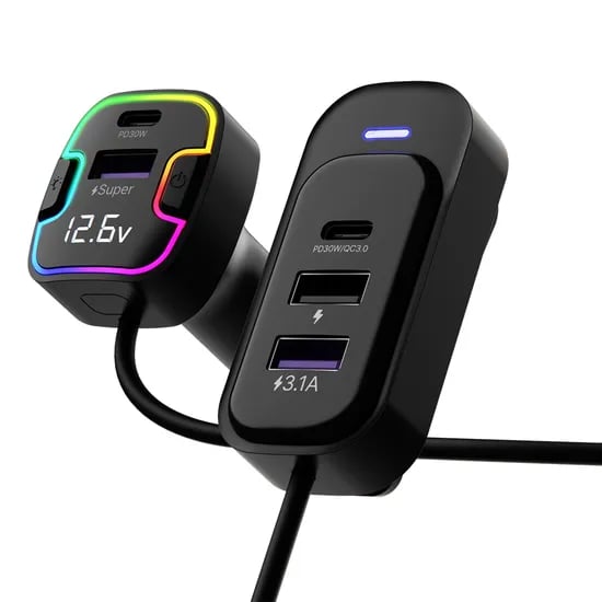 아이엠듀 시거잭 차량용 충전기 멀티 5포트, 120W