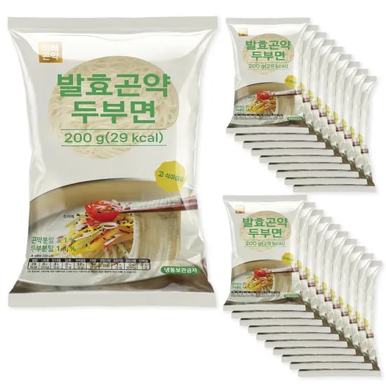 빼빼곤약 발효곤약 두부면, 200g, 20개