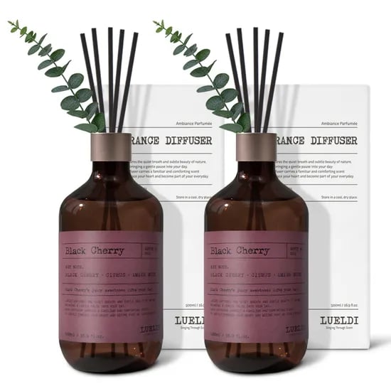 루엘디 프리미엄 대용량 퍼퓸 디퓨저, 블랙 체리, 500ml, 2개
