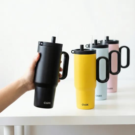 ChillX O링 핸들 텀블러, 스카이, 750ml, 1개