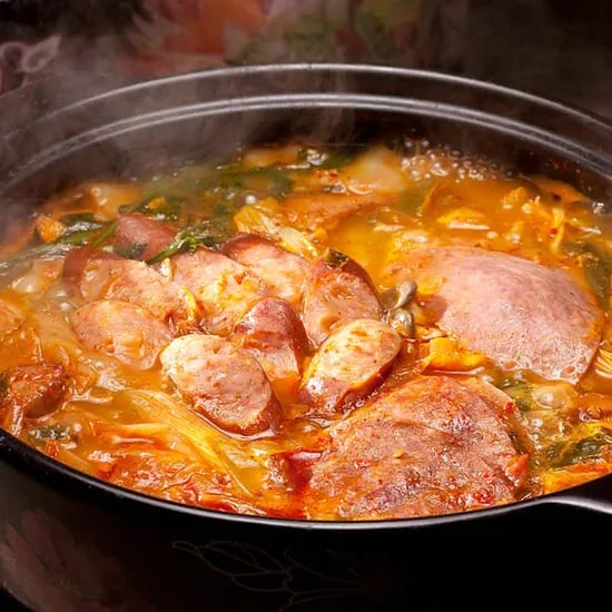 쟌슨빌 더진한 부대찌개, 500g, 4개 + 라면사리, 2개