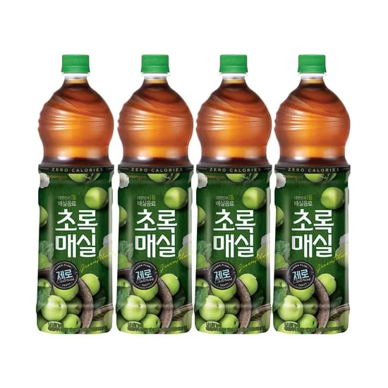 초록매실 제로 1.5L, 4개