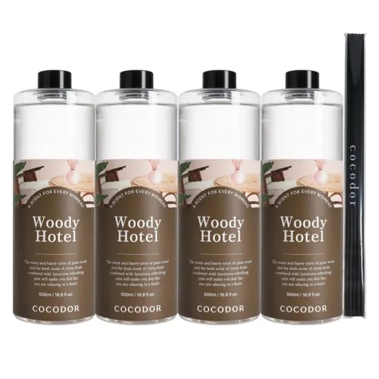 코코도르 퍼퓸 디퓨저, 우디호텔, 500ml, 4개