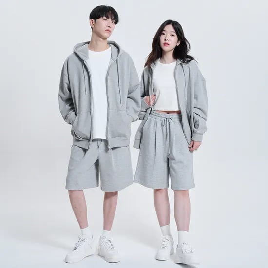 원턱 와이드 버뮤다 숏 팬츠 반바지 그레이 L