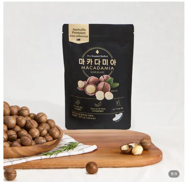 호주 통마카다미아 200g 1봉 호주 통마카다미아 200g 1봉