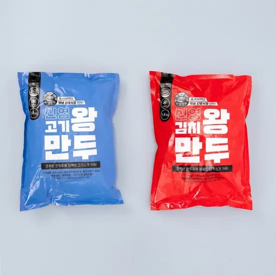 신영 김치왕만두 1.4kg + 고기왕만두 1.4kg (20,900원/무료) 신영 김치왕만두 1.4kg + 고기왕만두 1.4kg (20,900원/무료)