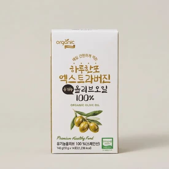 오가닉프렌즈 하루한포 엑스트라버진 유기농 올리브오일 4포 2개 (9,936원/무료)1 오가닉프렌즈 하루한포 엑스트라버진 유기농 올리브오일 4포 2개 (9,936원/무료)1