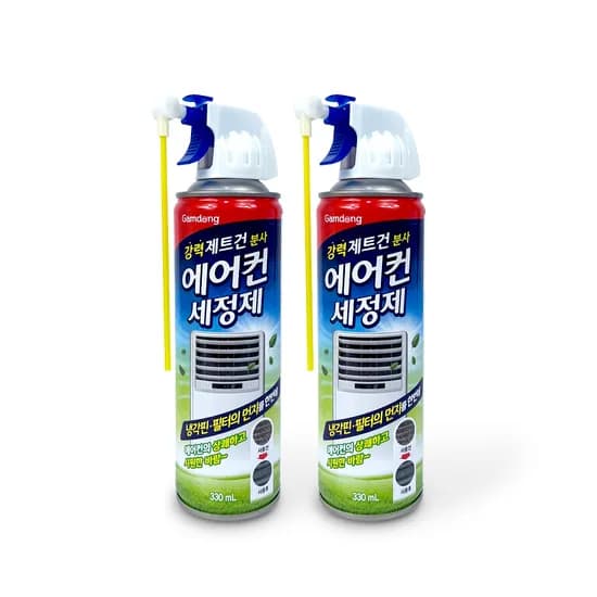 에어컨 곰팡이 제거제 냄새 청소 세정제 스프레이 330ml 2병 에어컨 곰팡이 제거제 냄새 청소 세정제 스프레이 330ml 2병