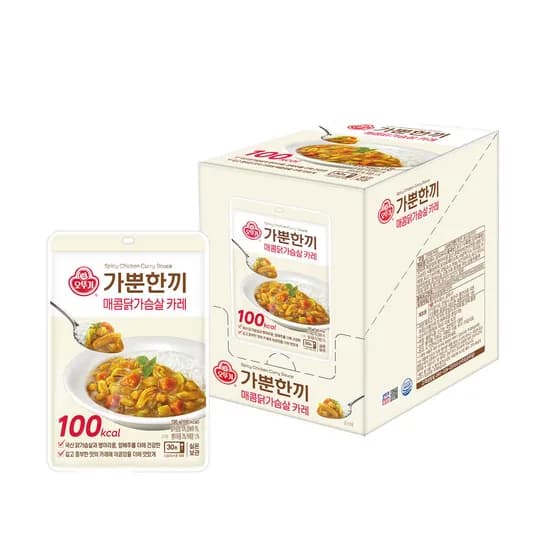 오뚜기 가뿐한끼 매콤닭가슴살카레 130g 10개 오뚜기 가뿐한끼 매콤닭가슴살카레 130g 10개