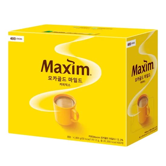 맥심 모카골드 마일드 커피믹스, 12g, 400개입, 1개 맥심 모카골드 마일드 커피믹스, 12g, 400개입, 1개