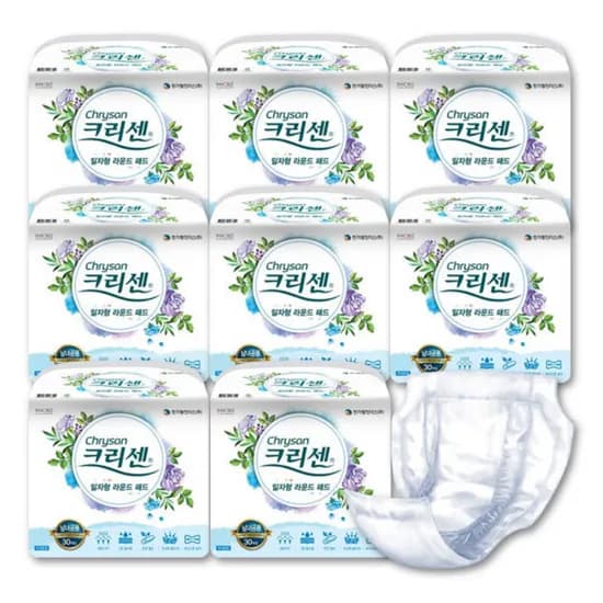 크리센 속기저귀 프리미엄 라운드형 대형 30매 2팩 크리센 속기저귀 프리미엄 라운드형 대형 30매 2팩