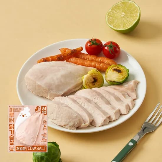 마루닭 촉촉함이 살아있는 훈제 닭가슴살 저염분 100g 10팩 마루닭 촉촉함이 살아있는 훈제 닭가슴살 저염분 100g 10팩